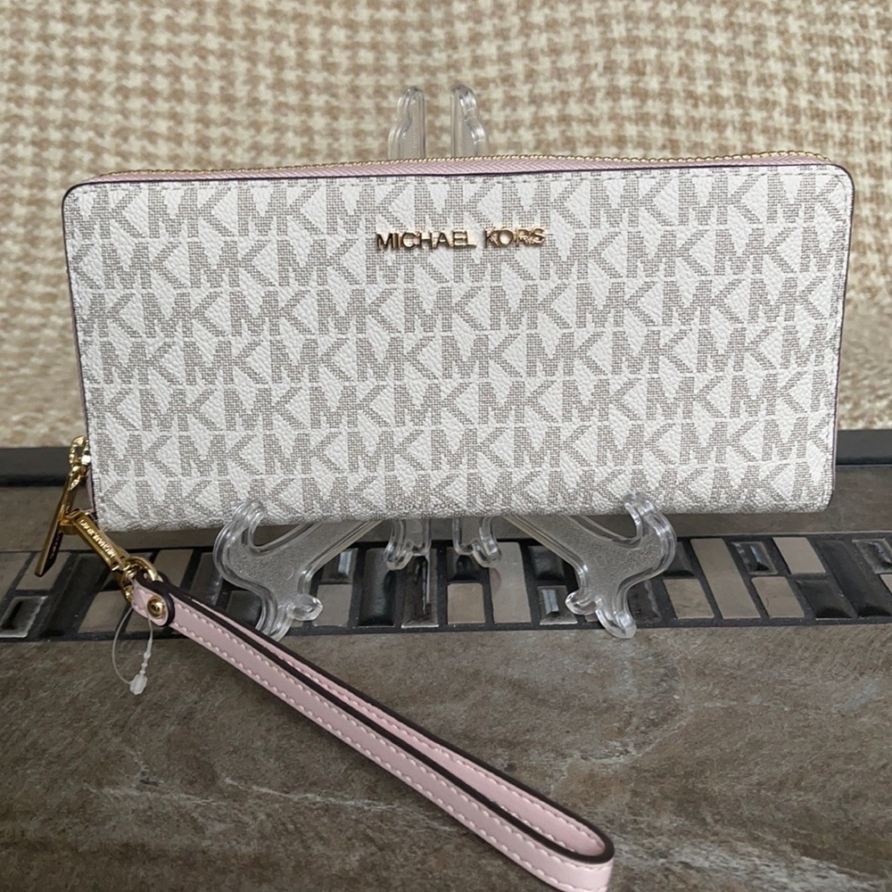 Michael Kors Jet Set Travel Large Travel CONTINENTAL Wristlet-Wallet - Picture 16 of 16
